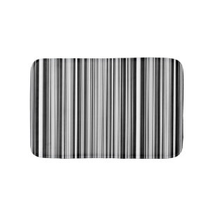 Tapis De Bain Lignes noires et blanches