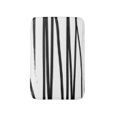 Tapis De Bain Lignes noires et blanches modernes Art Abstrait (Devant (Vertical))