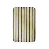 Tapis De Bain Lignes noires sur Arrière - plan or (Devant (Vertical))