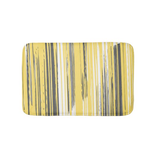 Tapis De Bain Lignes peintes à la main - jaune (Devant)