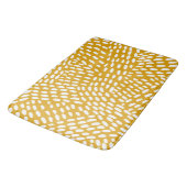 Tapis De Bain Lignes pointillées brûlé motif jaune (Angle)