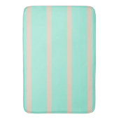 Tapis De Bain Lignes rayées bleu pastel clair et gris (devant Vertical)