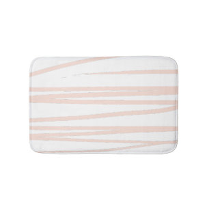 Tapis De Bain Lignes rose vif modernes Art Abstrait