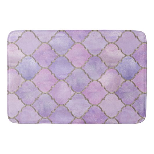 Tapis De Bain Lilac et Gold Marocain (Devant)