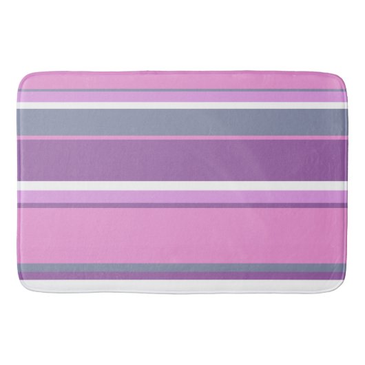 Tapis De Bain Lilac rayures (Devant)