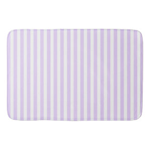Tapis De Bain Lilac violet et blanc bonbons rayures