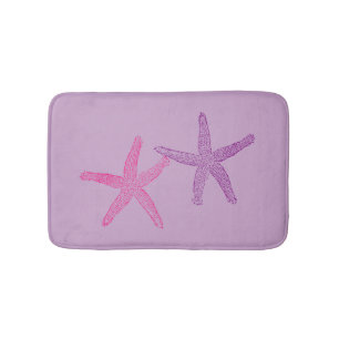 Tapis De Bain Lilas rose et pourpre d'étoiles de mer