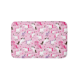 Tapis De Bain l'illustration de licorne badine l'arrière - plan