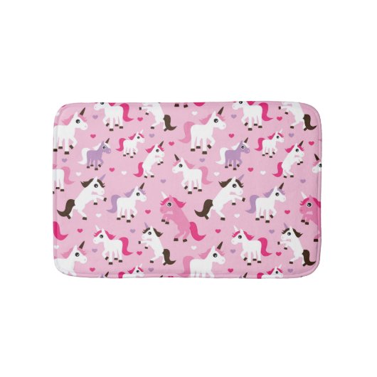 Tapis De Bain l'illustration de licorne badine l'arrière - plan (Devant)