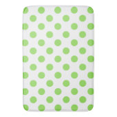 Tapis De Bain Lime et pois blancs (devant Vertical)