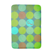 Tapis De Bain Lime Vert Turquoise Turquoise & Rust Cercles Monog (Devant (Vertical))