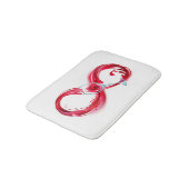 Tapis De Bain L'infini avec du vin rouge (Angle)