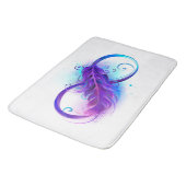 Tapis De Bain L'infini avec plume violette (Angle)