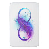Tapis De Bain L'infini avec plume violette (devant Vertical)