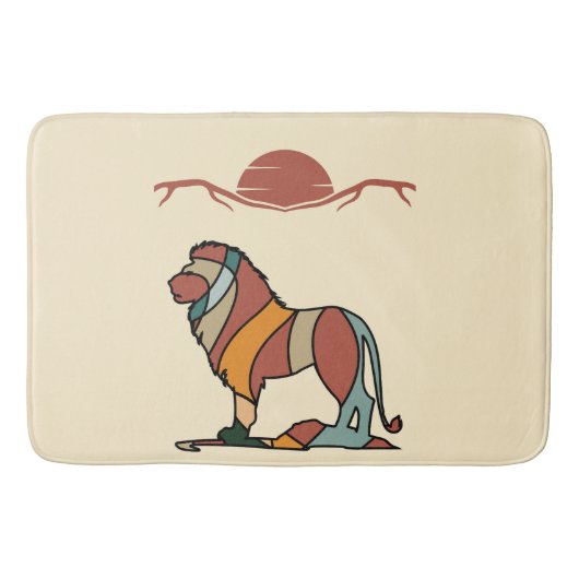 Tapis de bain Lion | Décor de faune (Devant)