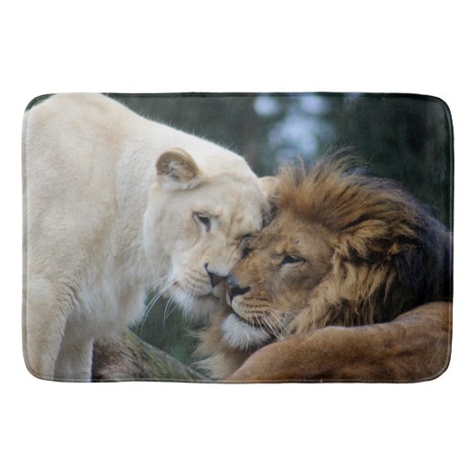 Tapis De Bain Lion et lionne (Devant)