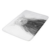 Tapis De Bain Lion noir avec couronne Antlers et monogramme (Angle)