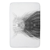 Tapis De Bain Lion noir avec couronne Antlers et monogramme (devant Vertical)