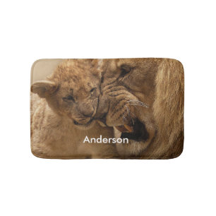 Tapis De Bain Lion personnalisé avec le lion de bébé
