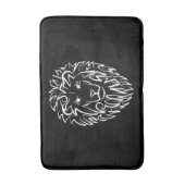 Tapis De Bain Lion tribal noir et blanc (Devant (Vertical))