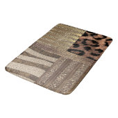 Tapis De Bain Lioness Safari Chic Jungle Gold Modern Sparkle (Angle)