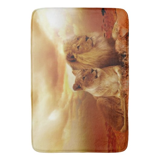 Tapis De Bain Lions ensemble (devant Vertical)