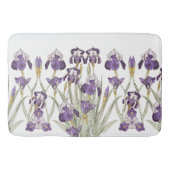Tapis De Bain L'iris pourpre de Nouveau d'art français fleurit (Devant)