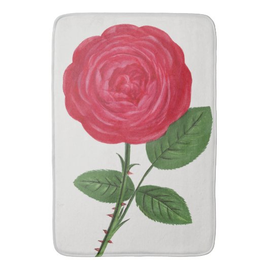 Tapis De Bain Lithographie de rose antique, François-Frédéric Gr (devant Vertical)