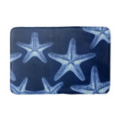 Tapis De Bain littoral chic plage rustique nautique bleu étoile (Devant)