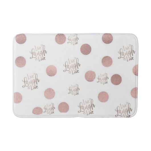 Tapis De Bain Live Laugh Love Rose Salle de bain Mat (Devant)