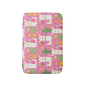 Tapis De Bain Llamas Rainbows Green Cactus Light Girl Rose migno (Devant (Vertical))