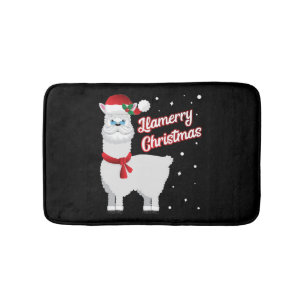Tapis De Bain Llamerry Joyeux Noël Llama Santa Claus