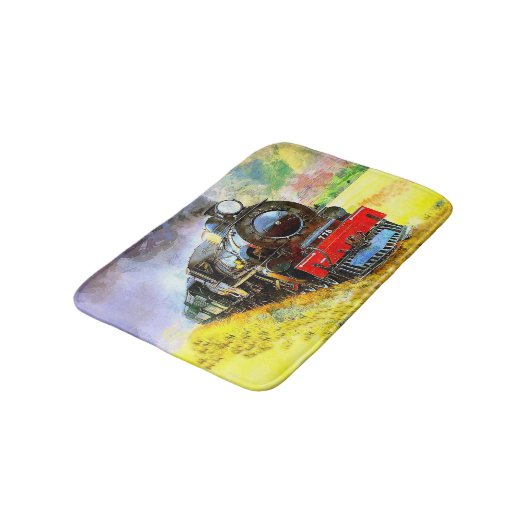 Tapis De Bain Locomotive moteur de train à vapeur 778 (Angle)