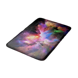 Tapis De Bain L'oeuvre Cloud de SlipperyJoe abstraite surre vibr