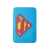 Tapis De Bain Logo classique Supergirl avec fond bleu (Devant (Vertical))
