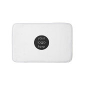 Tapis De Bain Logo d'affaires élégant blanc moderne (Devant)