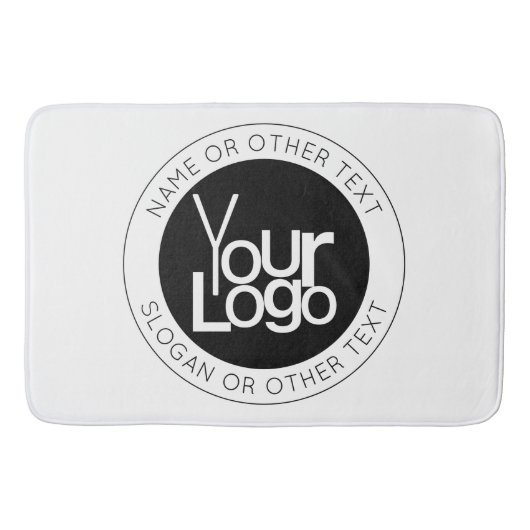Tapis De Bain Logo d'entreprise et texte moderne simple modifiab (Devant)