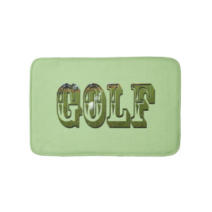 Tapis De Bain Logo Dimensional Green Golf Picture,