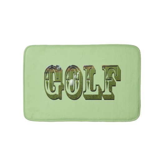 Tapis De Bain Logo Dimensional Green Golf Picture, (Devant)