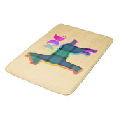 Tapis De Bain Logo DOG Vert Plaid (Angle)