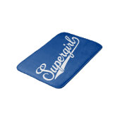 Tapis De Bain Logo du nom étoilé Supergirl Baseball (Angle)