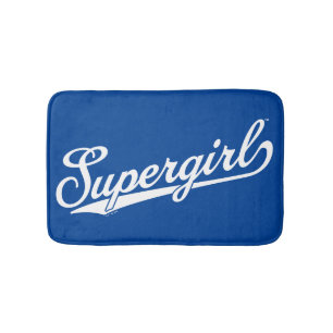 Tapis De Bain Logo du nom étoilé Supergirl Baseball