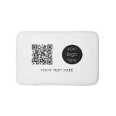 Tapis De Bain Logo professionnel QR Code et texte (Devant)