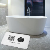 Tapis De Bain Logo professionnel QR Code et texte