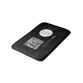 Tapis De Bain Logo professionnel QR Code et texte noir (Angle)