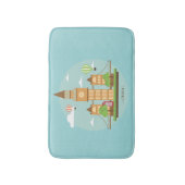 Tapis De Bain Londres Angleterre Landmarks Bath Mat Aqua (Devant (Vertical))