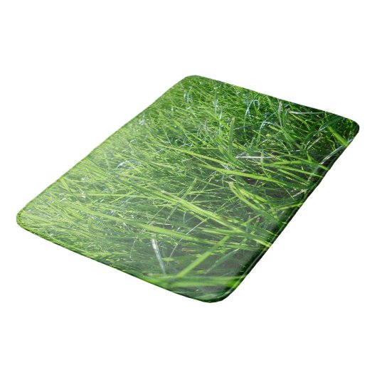 Tapis De Bain Longue herbe verte (Angle)