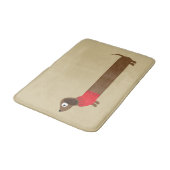 Tapis De Bain Longue illustration mignonne de teckel (Angle)