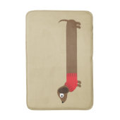 Tapis De Bain Longue illustration mignonne de teckel (Devant (Vertical))