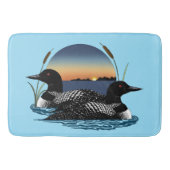Tapis De Bain Loon Couple coucher de soleil bleu (Devant)